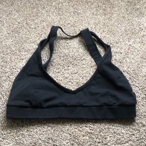 Black sports bra with cute back